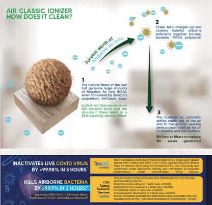 Natural Fibre Negative ions Air Purifier Ball