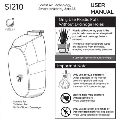 Living Plant Smart Ioniser SI210 - technical 