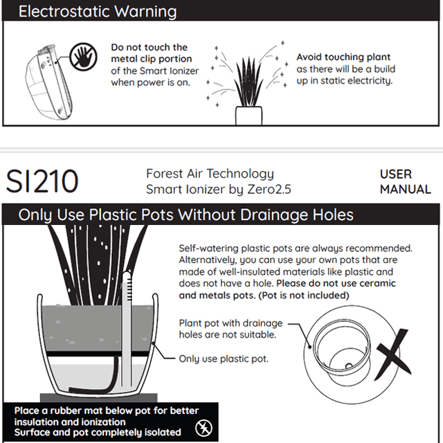 Living Plant Smart Ioniser SI210 -guide